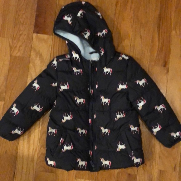 unicorn puffer coat